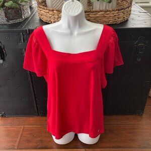 Calvin Klein Royal Blue Short Sleeve Blouse Large